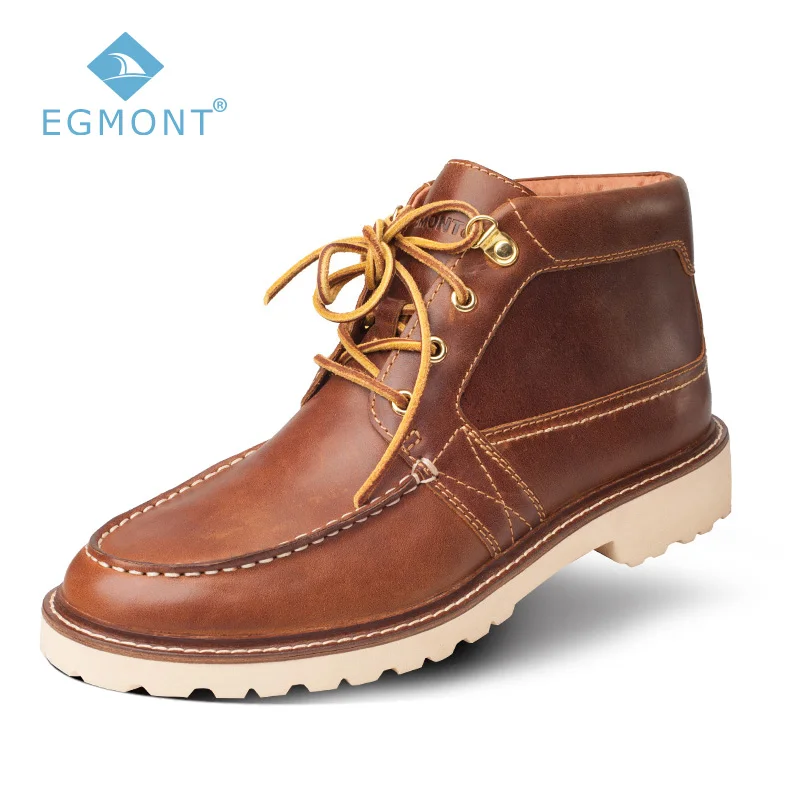 

Egmont EG-81 Brown Spring Autumn Moccasin Chukka Mens Casual Shoes Loafers Genuine Leather Handmade Comfortable Breathable