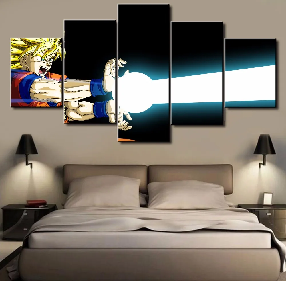 

Modern Canvas Printed Painting Anime Poster 5 Pieces Home Decor For Living Room Dragon Ball Wall Art Pictures Artwork Cuadros