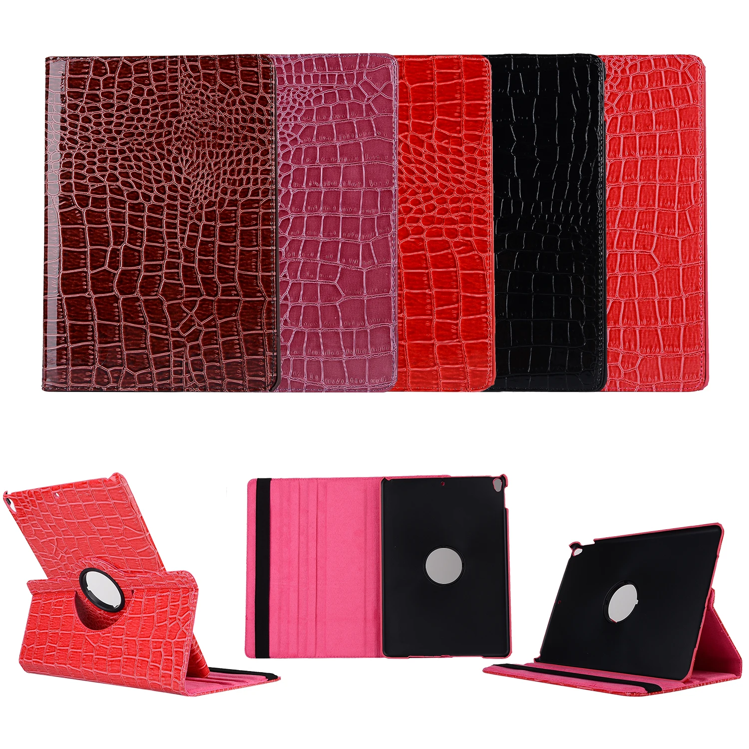 

360 Rotating Crocodile Leather Smart Tablet Protective Cover Case for Apple iPad Pro 10.5 A1701 A1709 Coque Capa Funda Holder