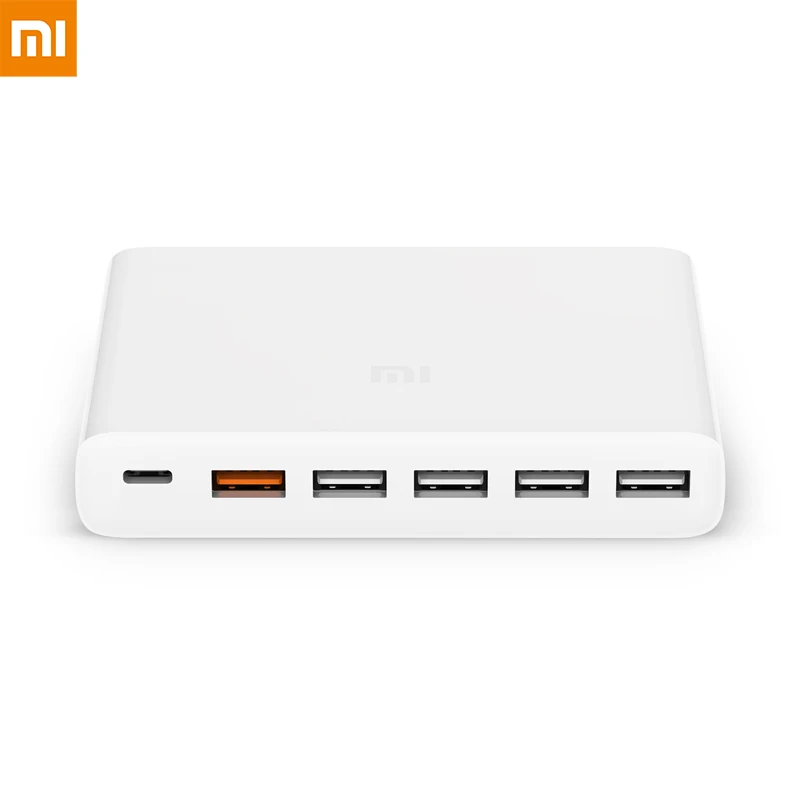 

Xiaomi Mi Portable USB Charger 2 4 6 Ports Fast Charging QC 3.0 Max 60W 35W Type-C Output USB-C For Phone Smart Device Tablet PC