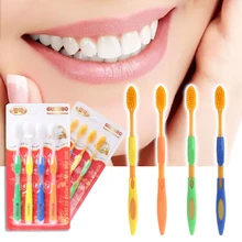 4 шт Двойная ультра мягкая нано-зубная щетка для чистки зубов Гигиена полости рта уход