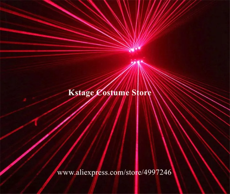 KS05 лазер для вечеринок лучи зеленые варежки dj носит красные лазерные перчатки робот для мужчин шоу проектор бар представление носит сценические костюмы led