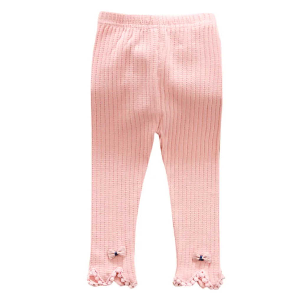 

Newborn Baby Girl Stripe Skinny Bow Pants Cute Knit Stretchy Warm Leggings fashion pink Leggings Newborn meisjes kleding #g11