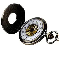 Римские цифры Кварцевые цепочки и ожерелья карманные и брелоки часы цепи для мужчин для женщин часы Relogio De Bolso 2019 Винтаж бронзовые карманные
