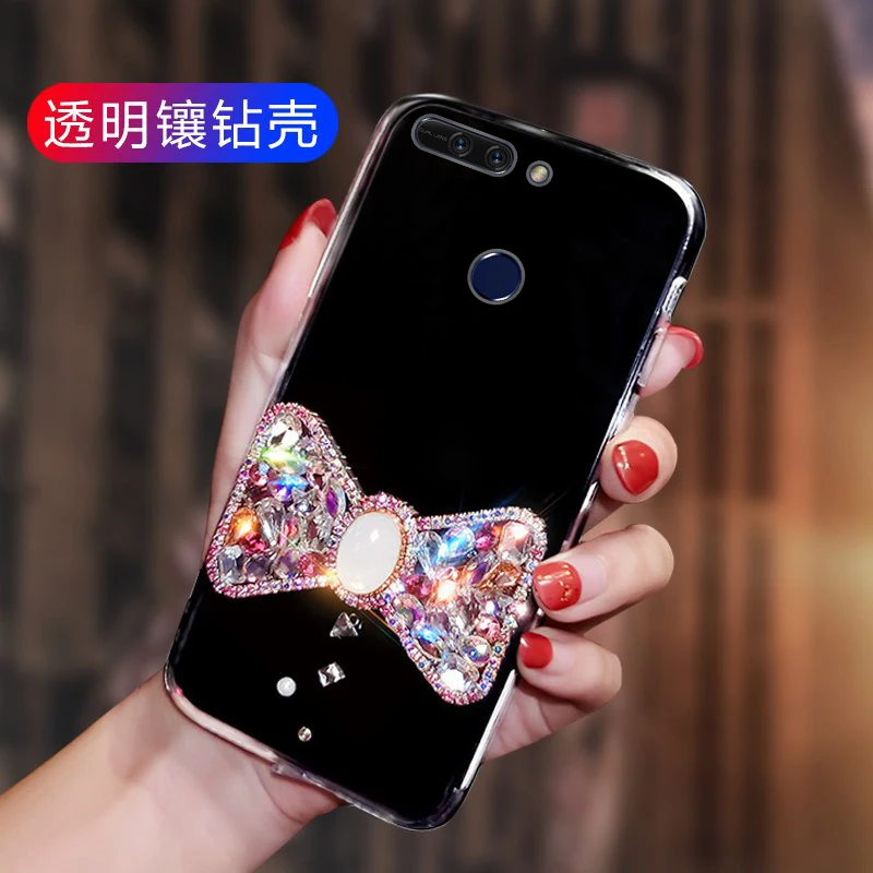 Для Huawei Honor V8 PRO простой женский телефон с бантом Блестящий анти крах сотовый