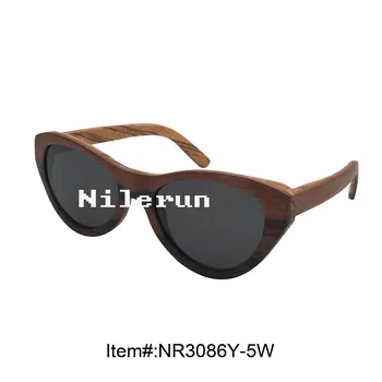 

vintage style cat eye shape wooden sunglasses
