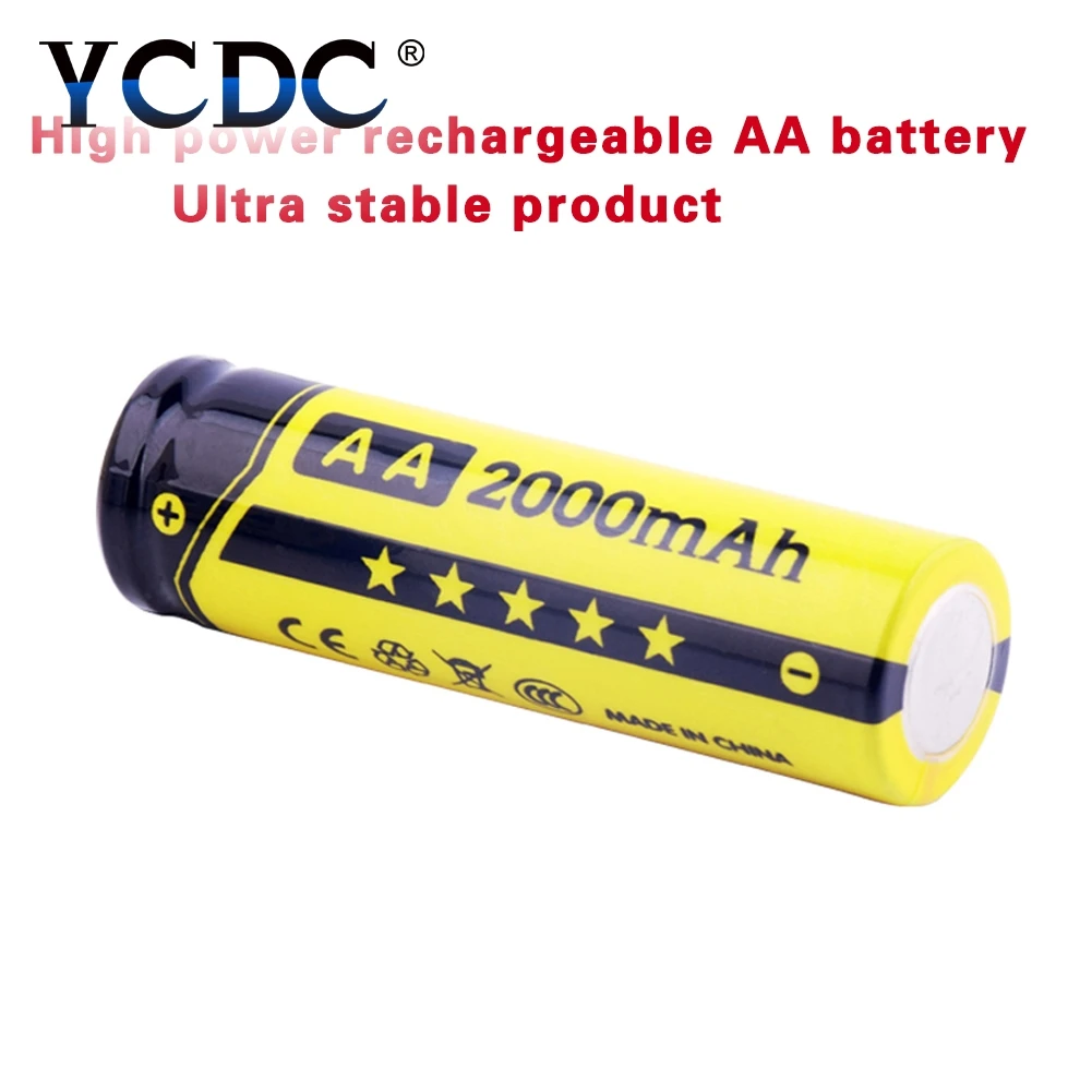 YCDC Лидер продаж! 4 шт YCDC 1,2 V AA 2000 mAh ni-mh аккумуляторная батарея EE6338