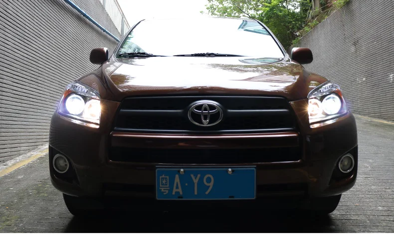 Автомобильный стайлинг фары в сборе для Toyota RAV4 2009-2013 для RAV4 светодиодный Ангел глаз DRL Q5 Биксеноновые линзы h7 Ксеноновые передние фары