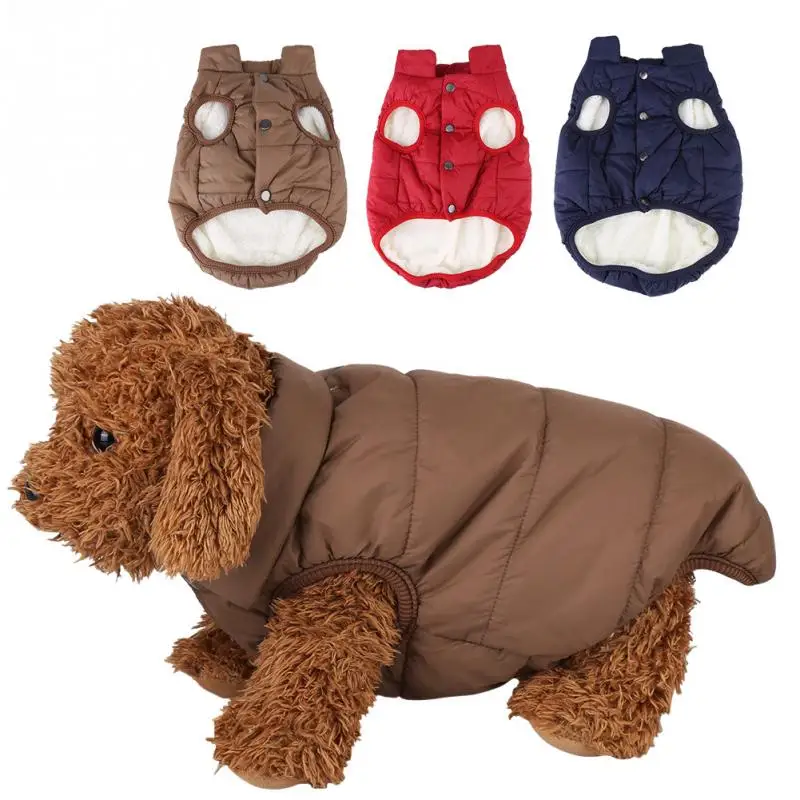 Pet Cotton padded Clothes 3Colors 3Sizes Pet Dog Clothes Coat Jacket