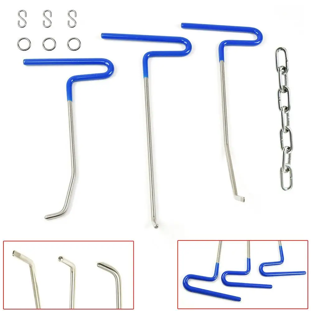 

PDR Hook Tools Push Rod Car Crowbar Auto Body Dent Removal Pdr Rod Tool Kit- Hail and Door Ding Repair Starter Set