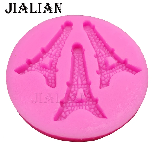 3 Lyukú Eiffel -Torony Csokoládé Party Torta Díszítő Szerszámok Diy Sütés Főző Penész Fondant Szilikon T0176 - Image 2