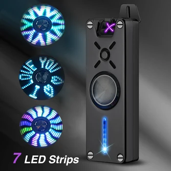 

New Hand Spinner USB Electronic Lighter Dual Arc Metal Cigaratte Plasma USB Charging Rechargeable Windproof Lighter For Men Kids