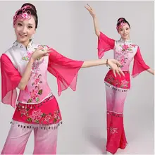 Костюм для китайского традиционного танца, сценический веер для танцевального костюма, костюмы с барабаном, квадратная одежда, костюмы yonger