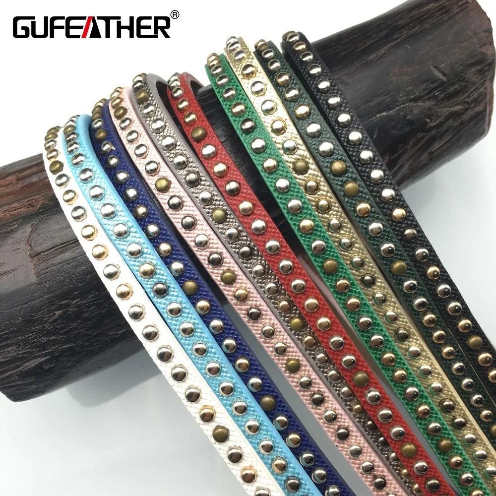 

GUFEATHER P44/5MM Rivet leather cord/jewelry accessories/bracelet findings/diy jewelry/bracelet accessories/100-120CM