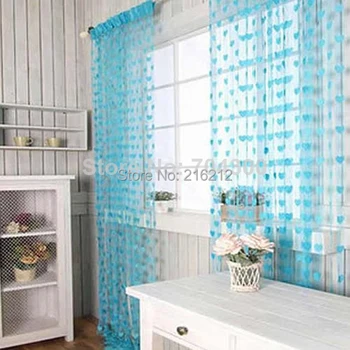 

Cute Heart Line Tassel String Door Curtain Window Room Divider Curtain Valance