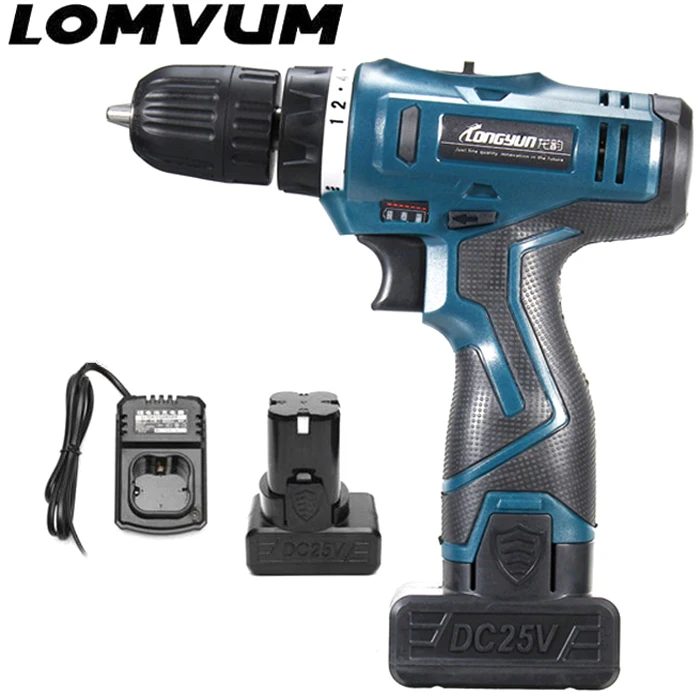 

Professional 25V Electric Cordless Drill Li-ion Battery Wireless Rechargeable Home DIY Electric Power Tool