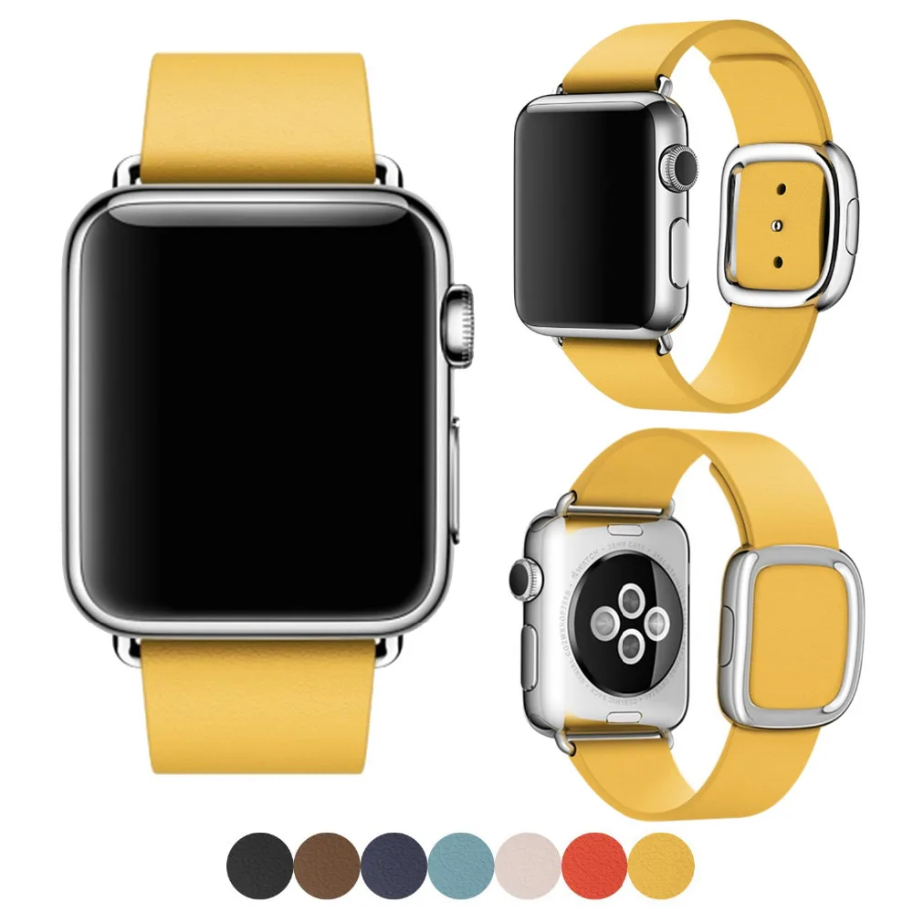 For Apple Watch Band Modern Buckle Band for iWatch bracelet 38MM 42MM Smooth Granada leather for