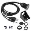VODOOL Tableau De Bord de Voiture Moto Encastré Panneau USB 2.0 3.5mm M/F AUX Plomb Extension Cable Car Styling tableau de bord pour Moto Voiture ► Photo 1/6