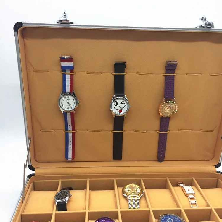 2020 наручные часы чемодан шкатулка алюминий сплав случае дисплей хранения часы в коробке Организатор держатель часы Horrloge saat kutusu коробка