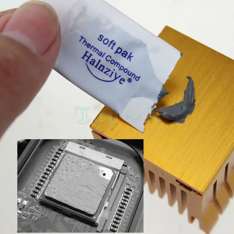 500 шт. Gdstime серый Мини силиконовая Термопаста Соединение смазка CPU GPU чипсет радиатор охлаждения теплопроводная паста штукатурка