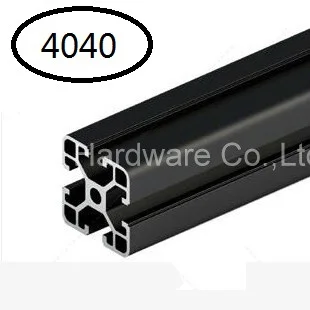 Черный алюминиевый профиль алюминиевый экструзионный профиль 4040 40*40 обычно используется в сборке рамы устройства, стола и выставочного стенда