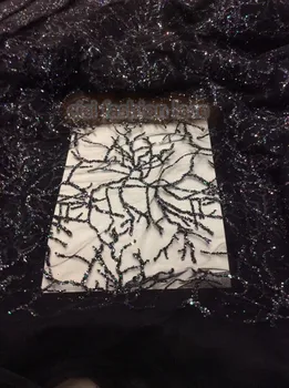 

special tulle lace fabric CiCi-51135 with glued glitter african tulle net lace fabric