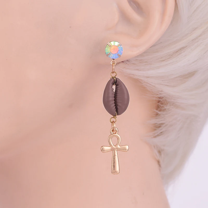 Oorbellen drop earrings for woman Pendients cross earrings (4)