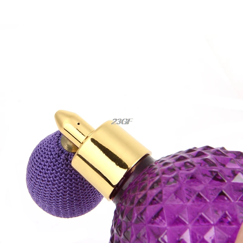 2017 Women Vintage Perfume Bottle Short Spray Atomizer Refillable Empty Glass 100ml JUL10 35 3