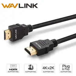 Wavlink 2 м HDMI кабель HDMI к HDMI 2,0 кабель Позолоченный разъем кабель поддерживает 4 К 2160 P 3D 18 Гбит Ethernet для HD ТВ ЖК-дисплей PC