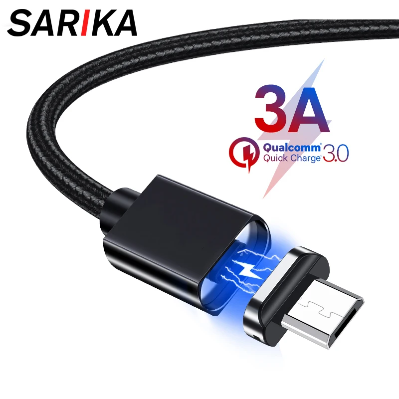 

Sarika S02 1M 2M Magnet Charger Micro USB Cable For Samsung Xiaomi Android Mobile Phone Fast Charge Microusb Magnetic Data Cable