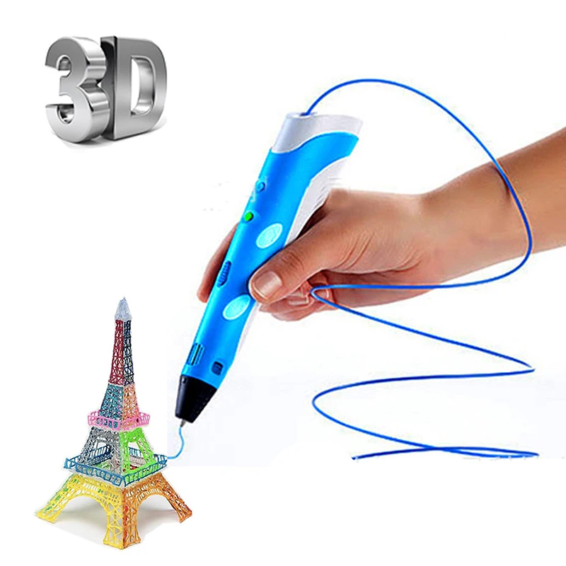 

3D Printing Pen With Free Filament 1.75mm Best Christmas Birthday Gift For Kids Printer Pens