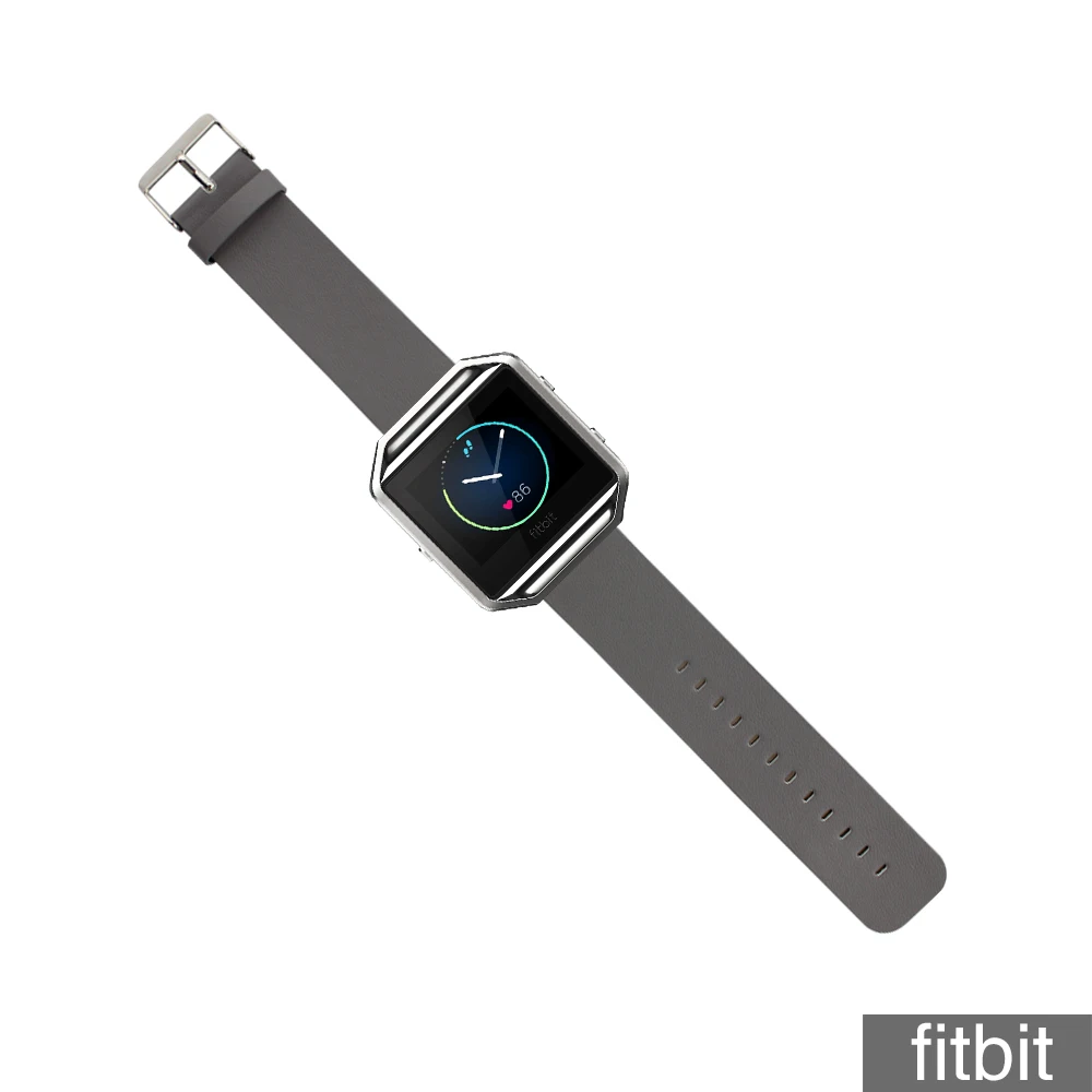 23 мм роскошный кожаный ремешок для часов для fitbit blaze, ремешок на запястье, умные спортивные часы для женщин и мужчин, ремешок для наручных часов из натуральной кожи для fitbit blaze - Цвет ремешка: gray