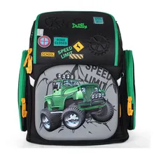 Russia Style Delune Children School Bag for Boys 3D Racing Cars Print School Portfolio Waterproof Orthopedic Backpacks 2-6 Grade