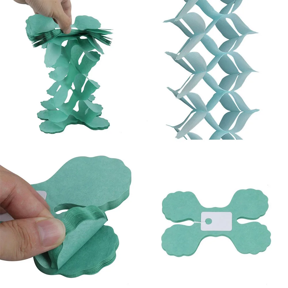 1pc 3m Four Leaf Clover Paper Garlands Craft DIY Wedding Home Decoration Reusable Bunting Baby Shower Birthday Party Supplies