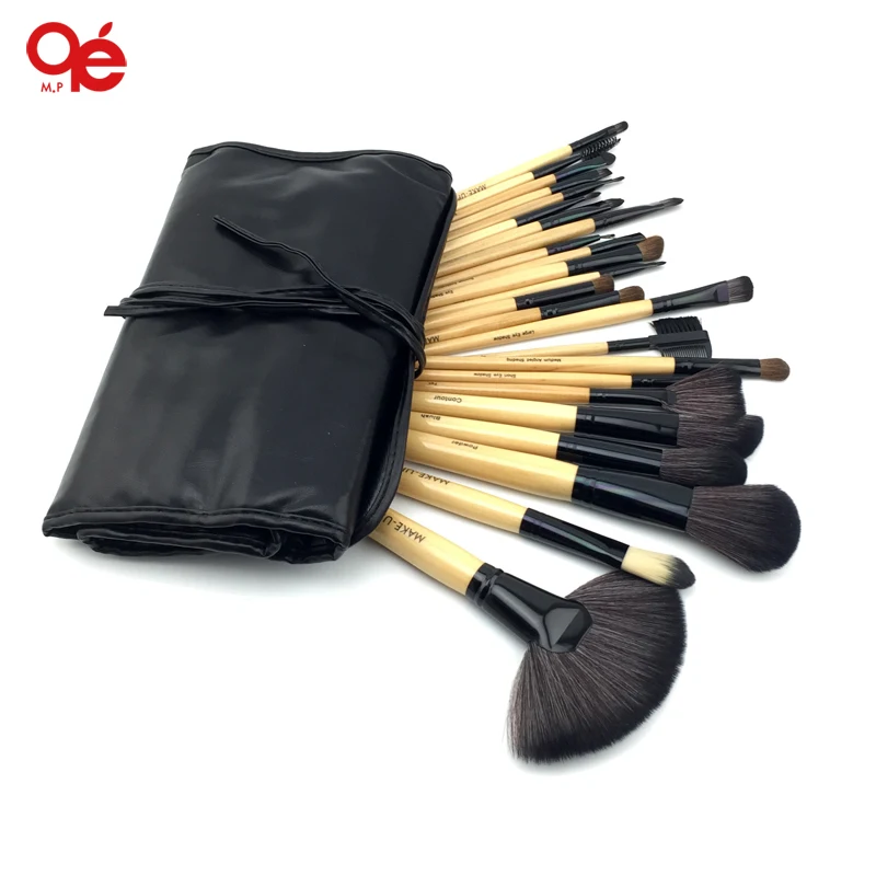 

HOT !! Professional 24 Pcs makeup brushes Set Tools Make-up Toiletry Kit Wool Brand Make Up Brush Set Case