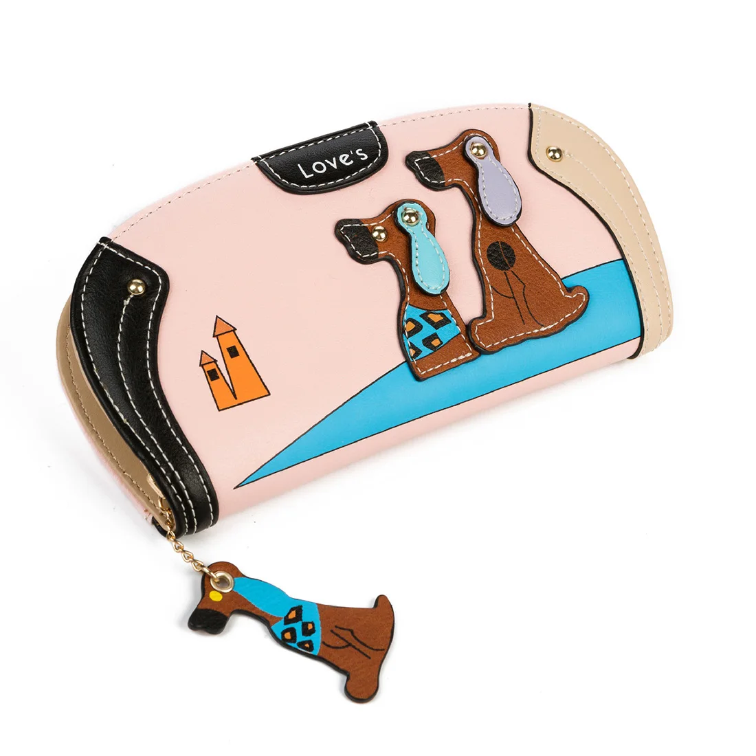 

New Arrive Wallet Lovely Dogs Printing Women Wallet carteira Ladies Clutch Change Coin Purse Card Holder Cute Puppy Long Wallet