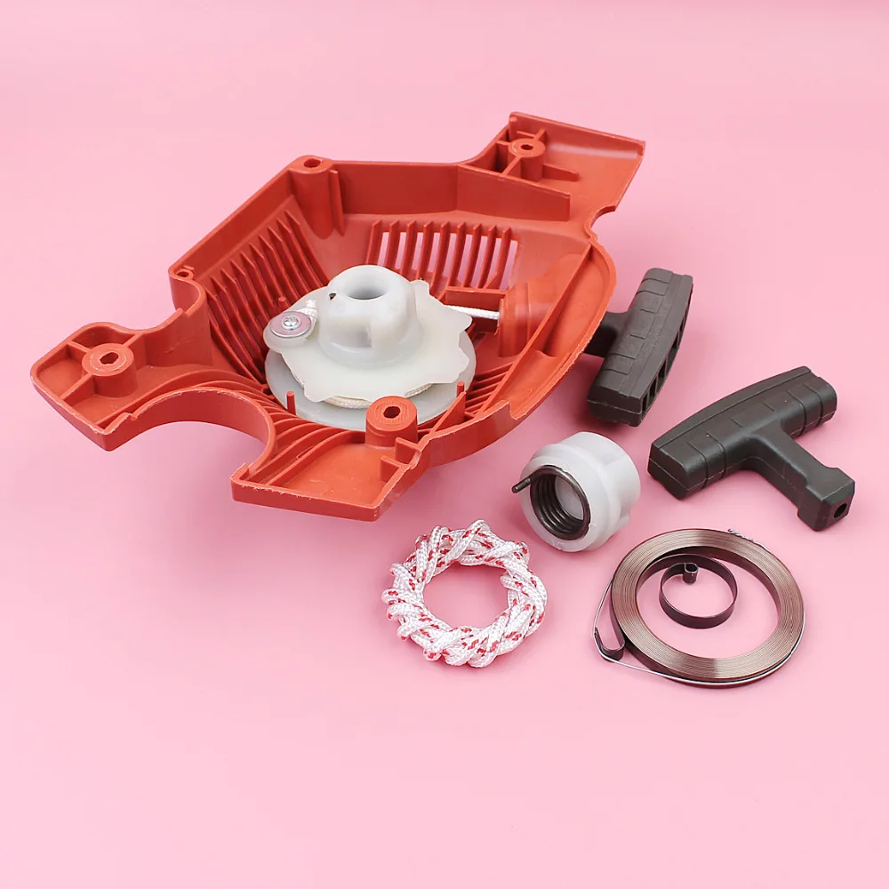 

Recoil Rewind Pull Starter For Husqvarna 136 137 141 142 Hub Spring Rope Handle Grip Kit Chainsaw Spare Replacement Tool Part
