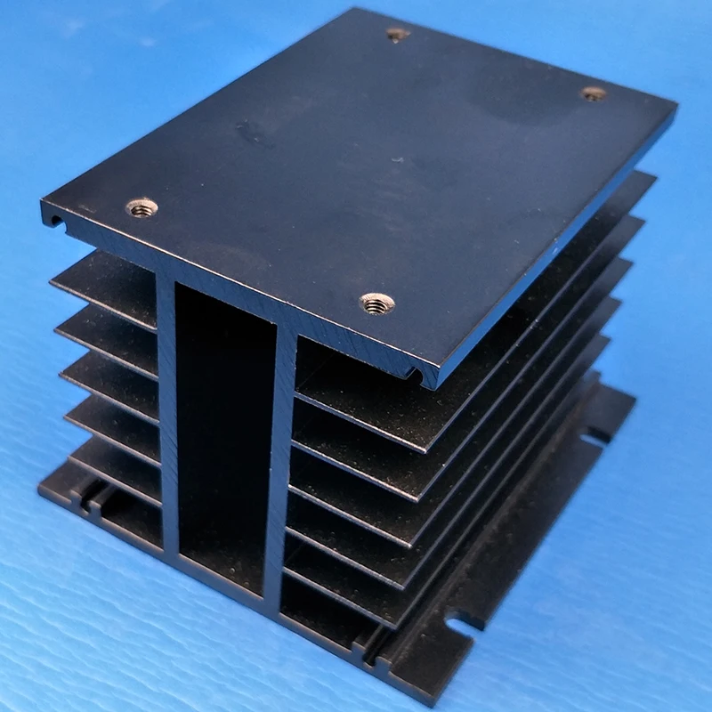 

1PCS Heat Sink Aluminum For Solid State Relay 3 Phase 110x100x80MM Black/White