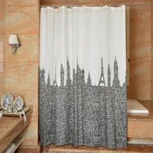New Shower Curtain Mediterranean Letters Pattern Bathroom Toilet Partition Curtain Waterproof Mouldproof Hickening waterproof mouldproof beach print shower curtain