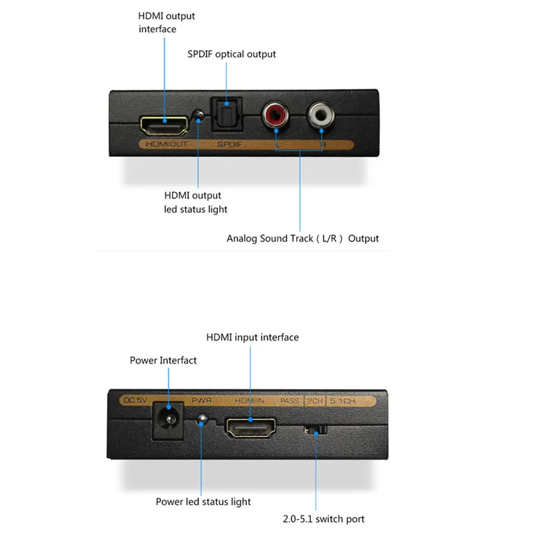 Аналоговый преобразователь SPDIF 1080P HDMI в RCA стиль L/R аудио сплиттер цифровой 2