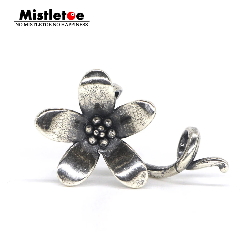 

Mistletoe Jewelry Genuine 925 Sterling Silver Flower Troll Anemone Pendant Only Fit Troll Bracelet Not Fit Pan Bracelet