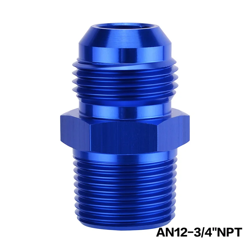 BERKSYDE алюминиевая наружная резьба AN12 до 1/2 дюйма 3/4 NPT прямая расклешенная труба