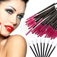100PCS Disposable Eyelash Brush Mascara Applicator Wand Brushes Eyelash Comb Brushes 100PCS Disposable Lip Brush