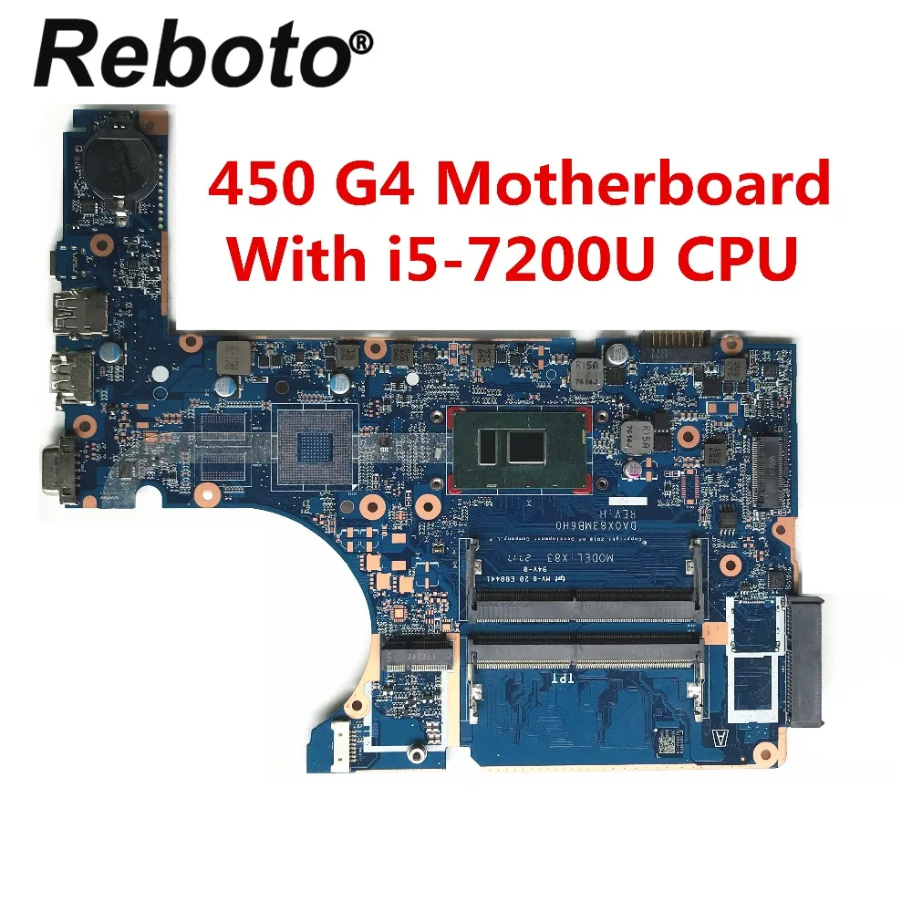 

Original For HP PROBOOK 450 G4 Laptop Motherboard With SR2ZU i5-7200U CPU DA0X83MB6H0 DDR4 MB 100% Tested Fast Ship