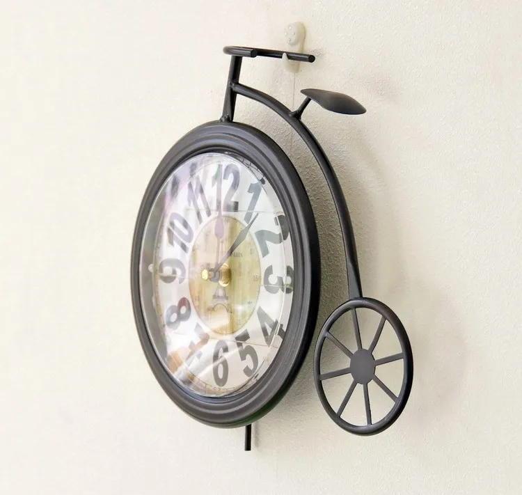 Креативный домашний декор настенные часы Ретро дизайн велосипеда железное ремесло Подвесной Настенный Декор часов рукоделие предметы мебели