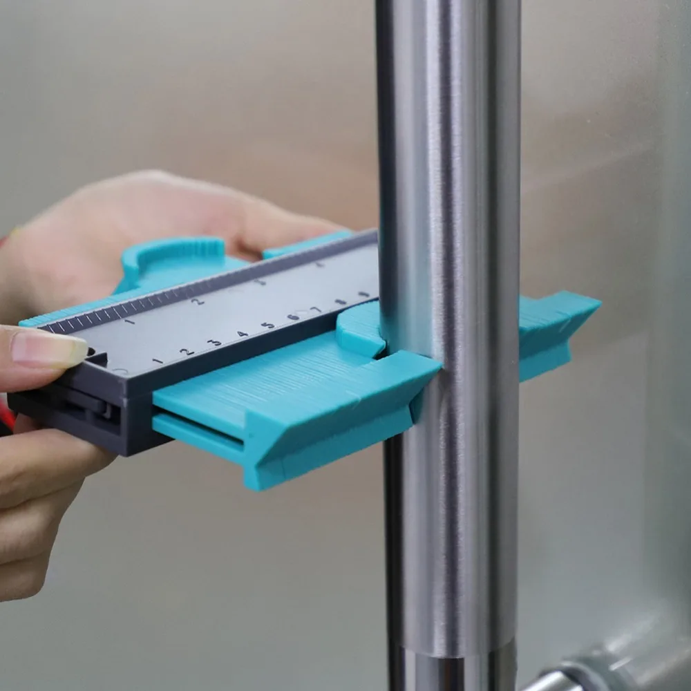 

5inch Contour Profile Gauge Tiling Laminate Tiles Edge Shaping Wood Measure Ruler ABS Contour Gauge Duplicator