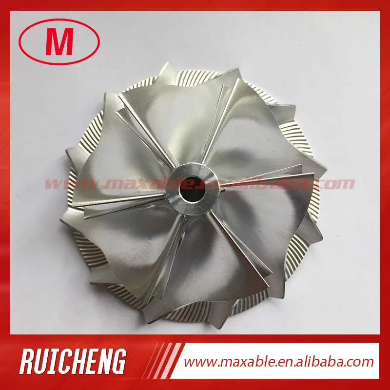 RHF5 50.50/66.00mm 6+6 blades Reverse high performance turbocharger billet/milling/aluminum 2618 compressor wheel | Автомобили и