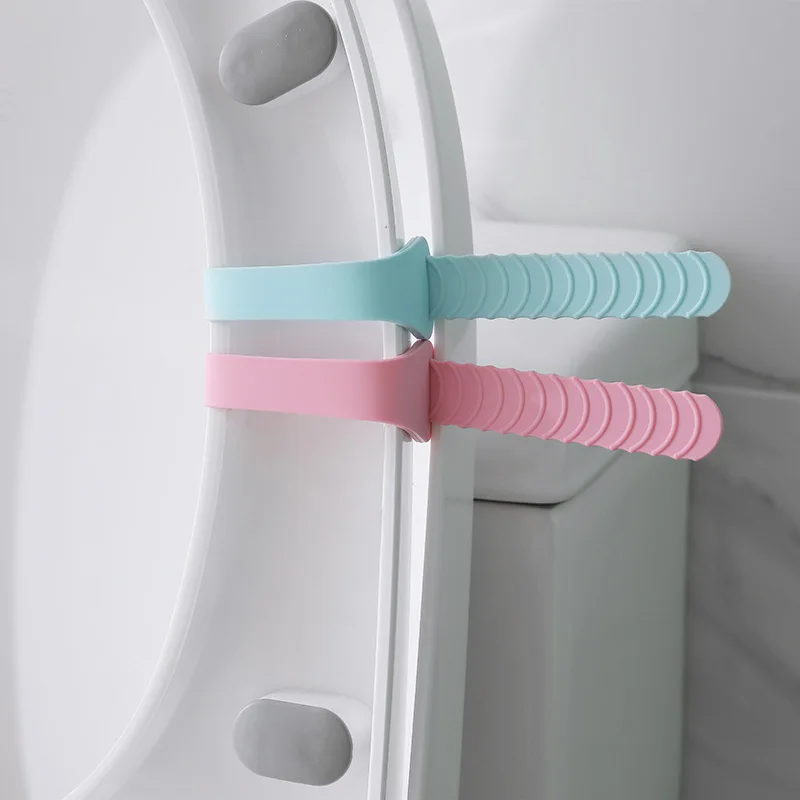 

1pcs Silicone Toilet Seat Lifters Adjustable Convenient To Toilet lid device is mention Toilet Handle Home Bathroom Accessories