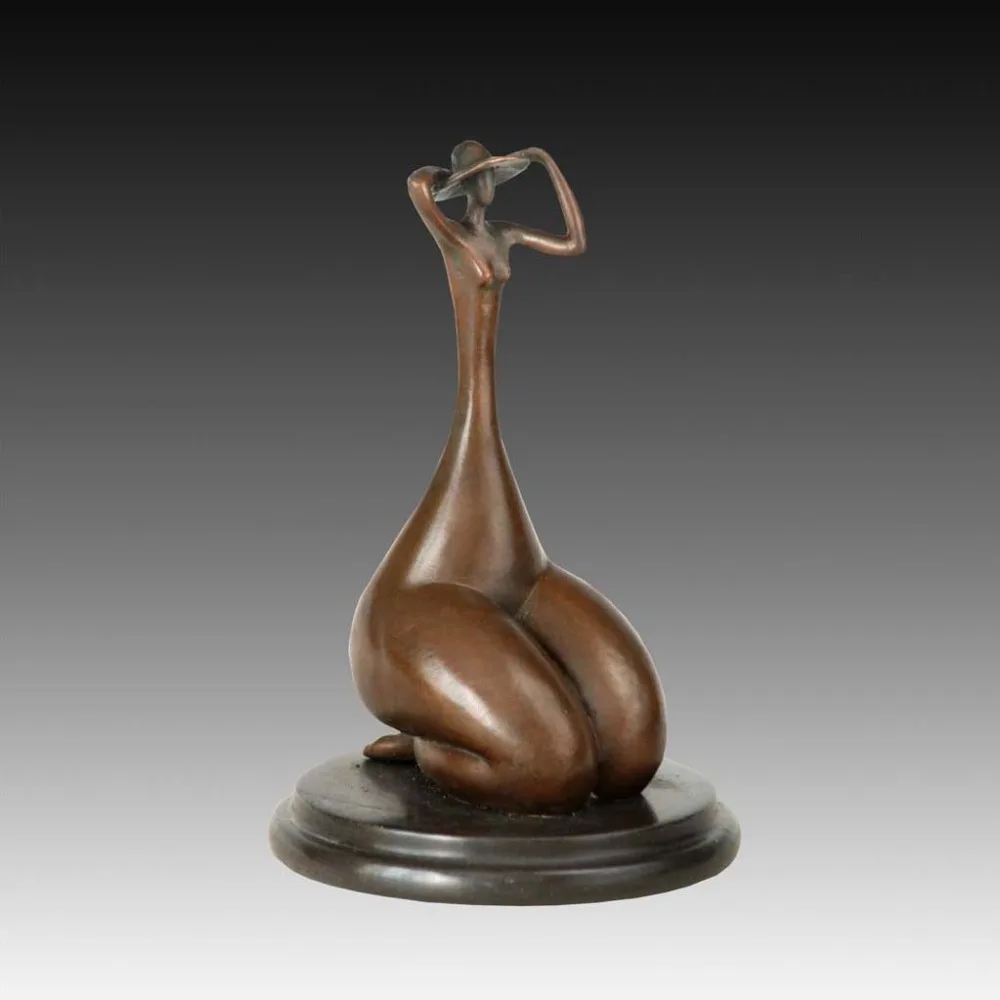 ATLIE BRONZES abstract artwork bronze sculpture girl figurines home decor birthday giftsin