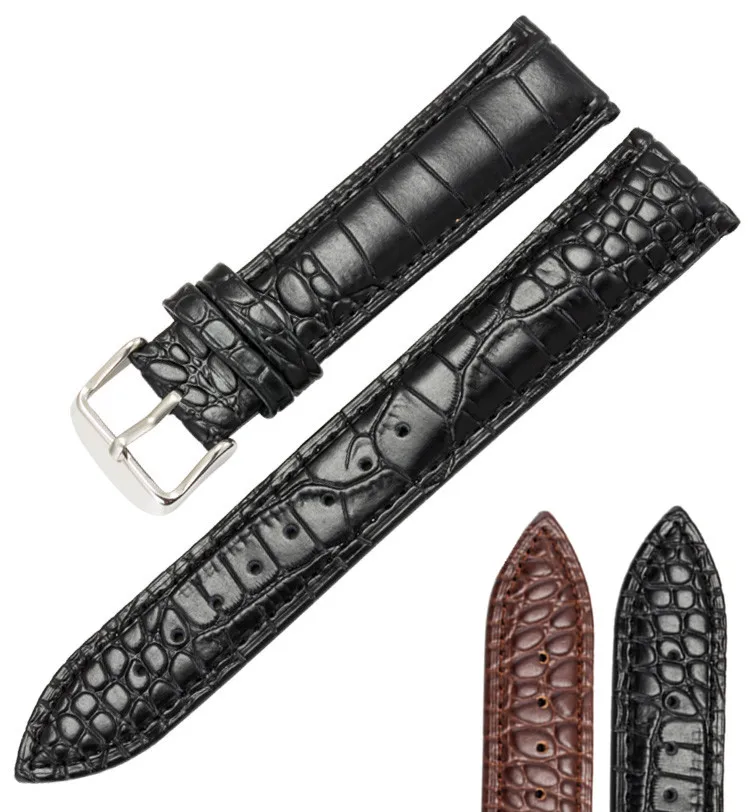 

Lizard Snake Grain Calf Skin Leather 16 18 19 20 22 mm Men's Women Watches Straps Black Brown Band Bracelet Belt Watchband